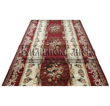 Synthetic runner carpet Selena / Lotos 535-210 red - высокое качество по лучшей цене в Украине.