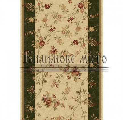 Synthetic runner carpet Selena / Lotos 551-130 green - высокое качество по лучшей цене в Украине.