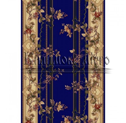 Synthetic runner carpet Selena / Lotos 580-810 blue - высокое качество по лучшей цене в Украине.