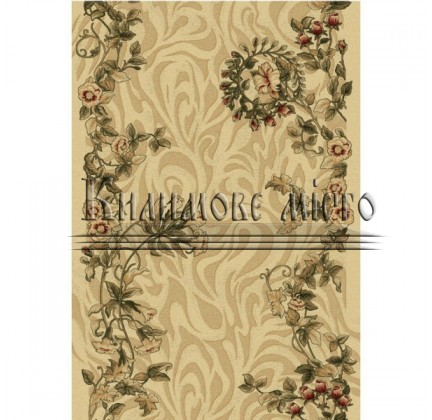 Synthetic runner carpet Selena / Lotos 590-110 beige - высокое качество по лучшей цене в Украине.