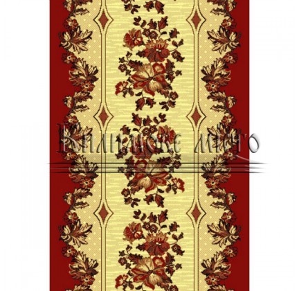 Synthetic runner carpet Silver  / Gold Rada 025-22 red - высокое качество по лучшей цене в Украине.