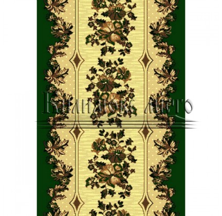Synthetic runner carpet Silver  / Gold Rada 025-32 green - высокое качество по лучшей цене в Украине.