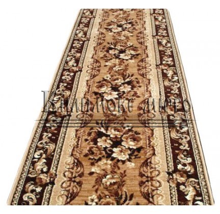 Synthetic runner carpet Silver / Gold Rada 235-12 Buket  brown - высокое качество по лучшей цене в Украине.
