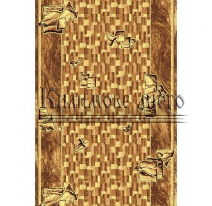 Synthetic runner carpet Silver  / Gold Rada 306-12 brown - высокое качество по лучшей цене в Украине.