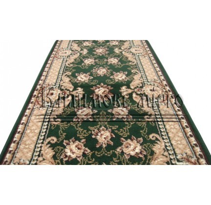 Synthetic runner carpet Silver  / Gold Rada 305-32 green - высокое качество по лучшей цене в Украине.