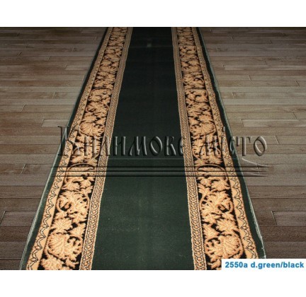 The runner carpet Super Elmas 2550A d.green-black - высокое качество по лучшей цене в Украине.