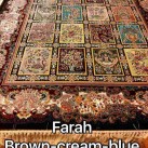 Иранский ковер Diba Carpet farah brown cream-blue - высокое качество по лучшей цене в Украине изображение 2.