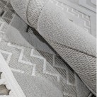 Безворсовая ковровая дорожка DOLCHE 4037B CREAM / L.GREY - высокое качество по лучшей цене в Украине изображение 3.