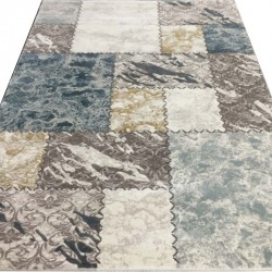 Акриловий килим Sahra 0163A White-Blue  - Висока якість за найкращою ціною в Україні