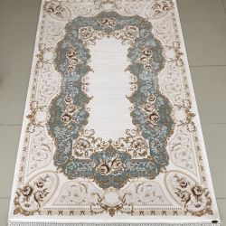 Акриловий килим Zarina 2696A Cream-Blue  - Висока якість за найкращою ціною в Україні