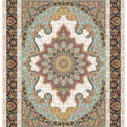 Іранський килим Zarrin Elmira Cream D.Blue  - Висока якість за найкращою ціною в Україні