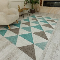 Синтетичний килим ALMINA 131701 2-grey/turkuaz   - Висока якість за найкращою ціною в Україні