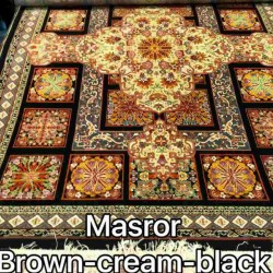 Иранский ковер Diba Carpet Masror brown-cream-black  - высокое качество по лучшей цене в Украине