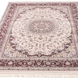 Високощільний килим Esfahan 4878A ivory-d.red  - Висока якість за найкращою ціною в Україні