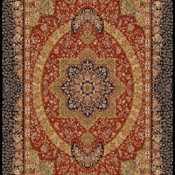 Иранский ковер Marshad Carpet 3053 Dark Red Black  - высокое качество по лучшей цене в Украине