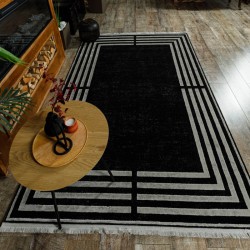 Високощільний килим Taboo PLUS AF48E black/grey  - Висока якість за найкращою ціною в Україні