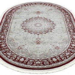 Високощільний килим Turkistan 7608A cream-d.red  - Висока якість за найкращою ціною в Україні