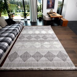 Безворсовий килим AGRA EO61A l.grey/white  - Висока якість за найкращою ціною в Україні