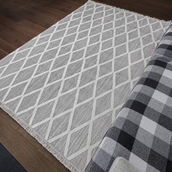 Безворсовий килим AGRA ER21B white/l.grey  - Висока якість за найкращою ціною в Україні