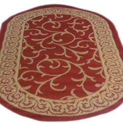 Безворсовий килим Sisal 00014 red-cream  - Висока якість за найкращою ціною в Україні
