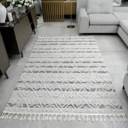 Синтетичний килим Bilbao Y585A WHITE/BLUE  - Висока якість за найкращою ціною в Україні
