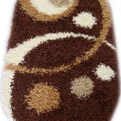 Високоворсний килим Loca  9197A brown  - Висока якість за найкращою ціною в Україні