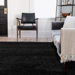 Високоворсний килим Loca 6365A black  - Висока якість за найкращою ціною в Україні