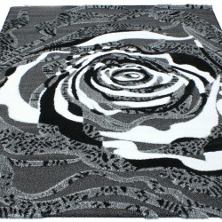 Високоворсний килим Luna 2452a p.black-p.grey  - Висока якість за найкращою ціною в Україні