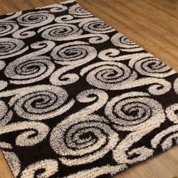 Високоворсний килим Montreal 904 brown-cream  - Висока якість за найкращою ціною в Україні