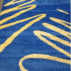 Високоворсний килим Shaggy 0791 синій  - Висока якість за найкращою ціною в Україні
