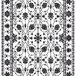 Иранский ковер Black&White 1742  - высокое качество по лучшей цене в Украине