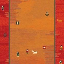Іранський килим Gabbeh Delvar Red  - Висока якість за найкращою ціною в Україні