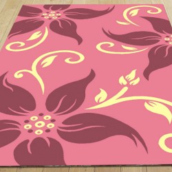 Синтетичний килим Legenda 0331 ромашка рожевий  - Висока якість за найкращою ціною в Україні