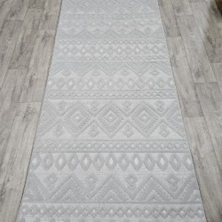 Безворсовая ковровая дорожка DOLCHE 4198A CREAM / L.GREY  - высокое качество по лучшей цене в Украине
