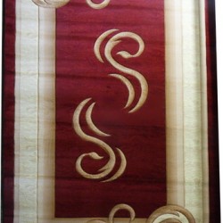 Синтетический ковер Liliya 0517 т.красный  - высокое качество по лучшей цене в Украине