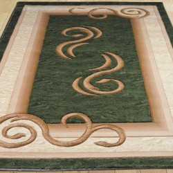 Синтетичний килим Liliya 0517 зелений  - Висока якість за найкращою ціною в Україні