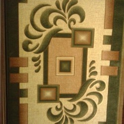 Синтетичний килим Liliya 0596 зелений  - Висока якість за найкращою ціною в Україні
