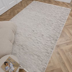 Синтетичний килим MISSHA GL93A grey hb - cream  - Висока якість за найкращою ціною в Україні