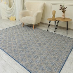 Безворсовый ковер Multi Plus 7402 Raw-Blue  - высокое качество по лучшей цене в Украине
