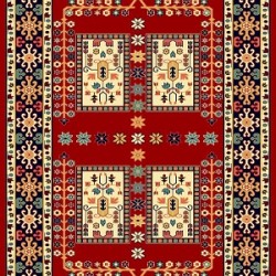 Іранський килим Pazirik Qashqai D.Red  - Висока якість за найкращою ціною в Україні
