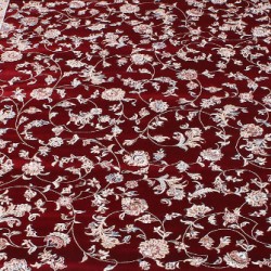 Високощільна килимова доріжка Esfahan 4904A d.red-ivory  - Висока якість за найкращою ціною в Україні