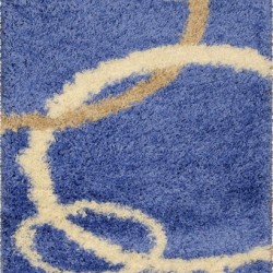 Високоворсна килимова доріжка Shaggy Gold 8018 blue  - Висока якість за найкращою ціною в Україні