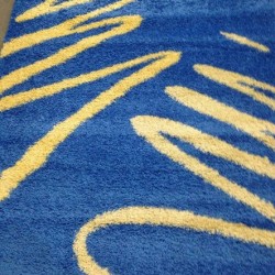 Высоковорсная ковровая дорожка Shaggy 0791 синий  - высокое качество по лучшей цене в Украине