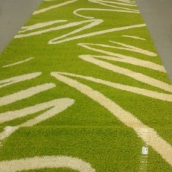 Високоворсна килимова доріжка Shaggy 0791 зелений  - Висока якість за найкращою ціною в Україні