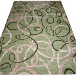 Синтетичний килим KIWI 02582A L.Green/Beige  - Висока якість за найкращою ціною в Україні