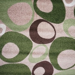 Синтетичний килим KIWI 02577B Beige/L.Green  - Висока якість за найкращою ціною в Україні