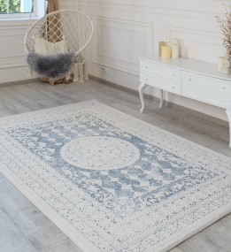 Акриловий килим VALS W2328 С.Blue-Ivory