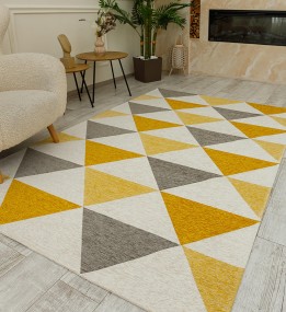 Синтетичний килим ALMINA 131701 grey/yellow