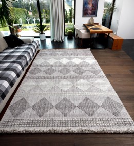 Безворсовий килим AGRA EO61A l.grey/whit... - высокое качество по лучшей цене в Украине.