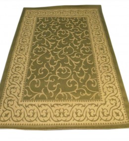 Безворсовий килим Sisal 00014 green-cream